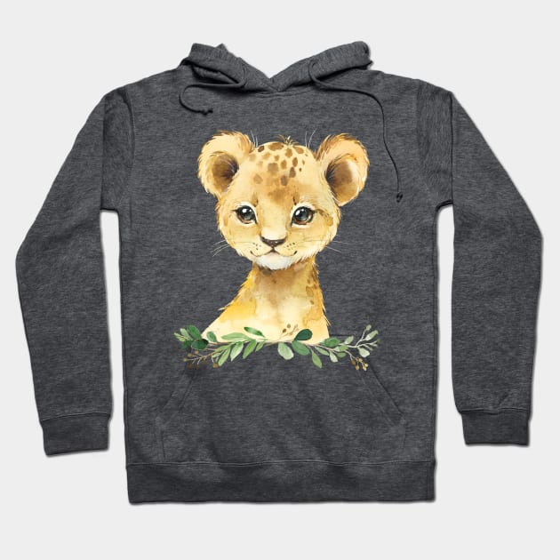 Lion Cub Hoodie by AdornMyWall